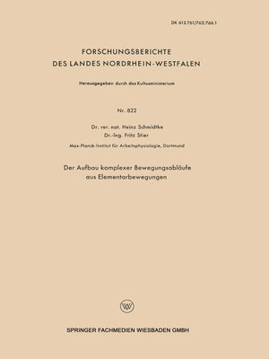 cover image of Der Aufbau komplexer Bewegungsabläufe aus Elementarbewegungen
